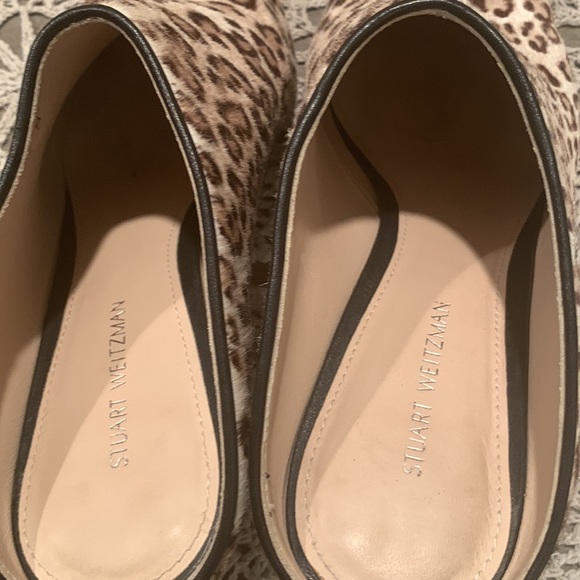 STUART WEITZMAN REAL FUR CHEETAH PRINT MIRA MULES SIZE 6.5 - Picture 6 of 8